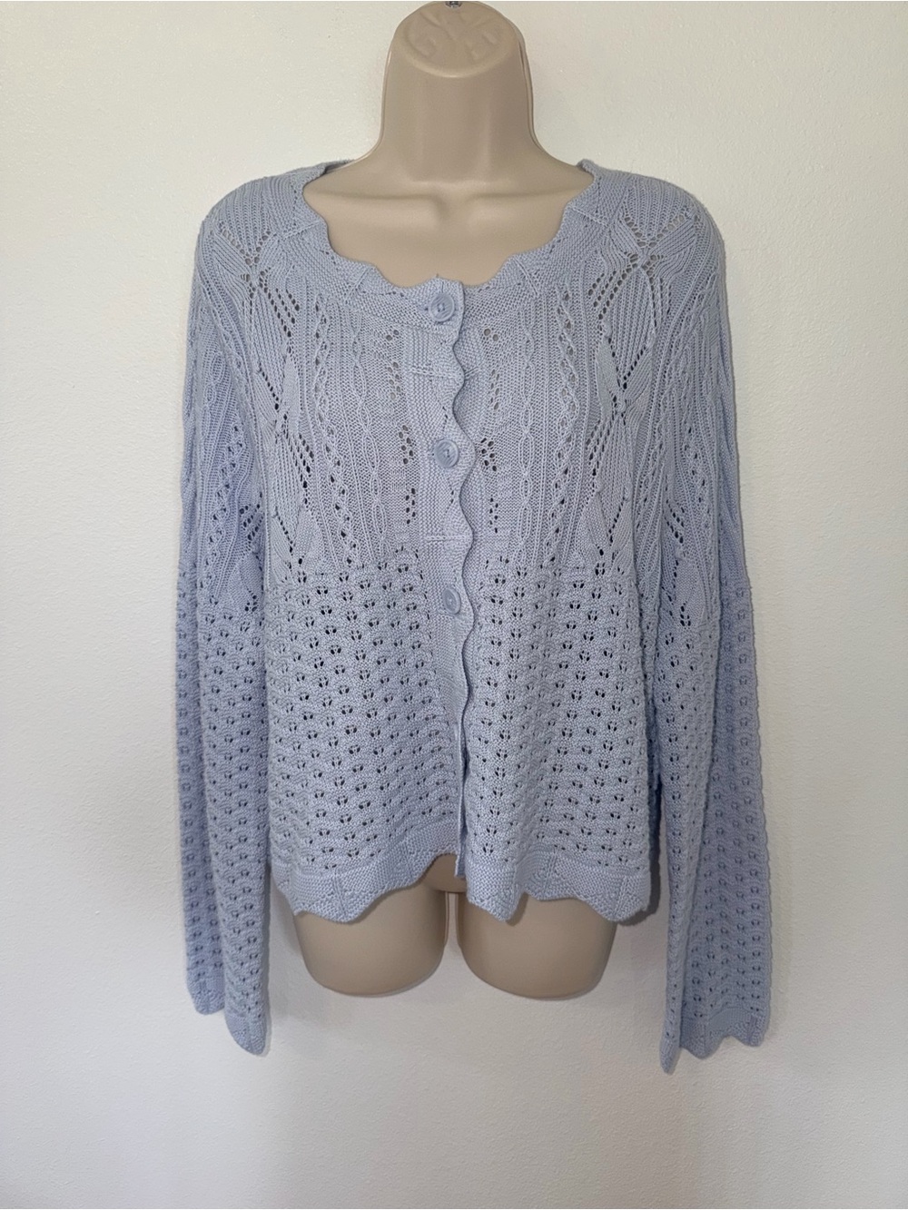 Universal Thread Light Blue Button-Front Cardigan